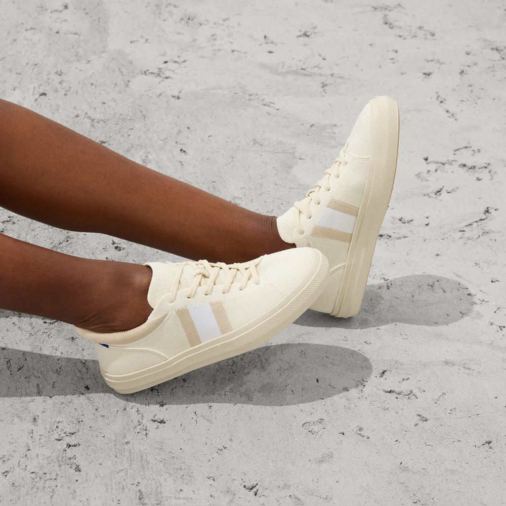 Rothy's Cream White Canvas Sneakers